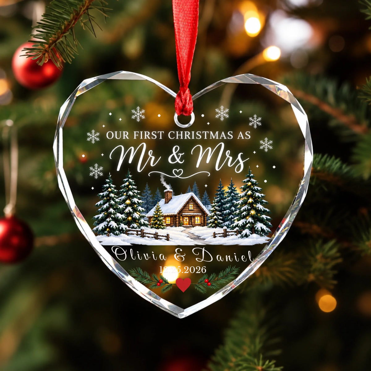 Personalized First Christmas as Mr & Mrs Ornament, Newlywed Christmas ...