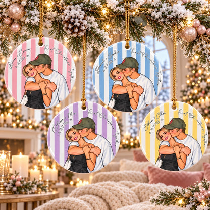 Bộ bốn đĩa gốm Noel đôi lứa-5