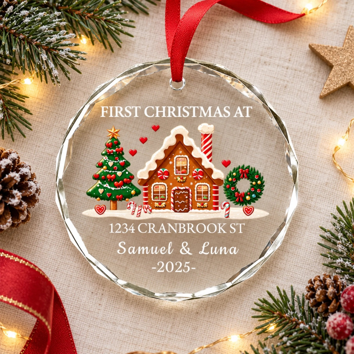 First Home Monogram Personalized New Home Ornament, Housewarming gift, Our First christmas ...