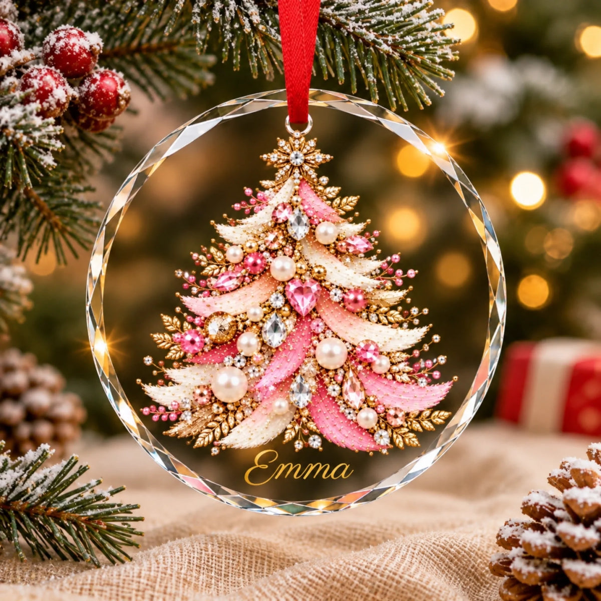 Quả cầu Noel pha lê hồng “Emma”-2 (1)