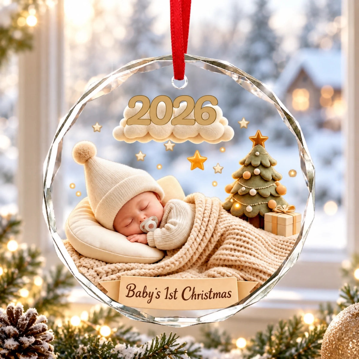 Baby’s First Christmas Window Ornament-1