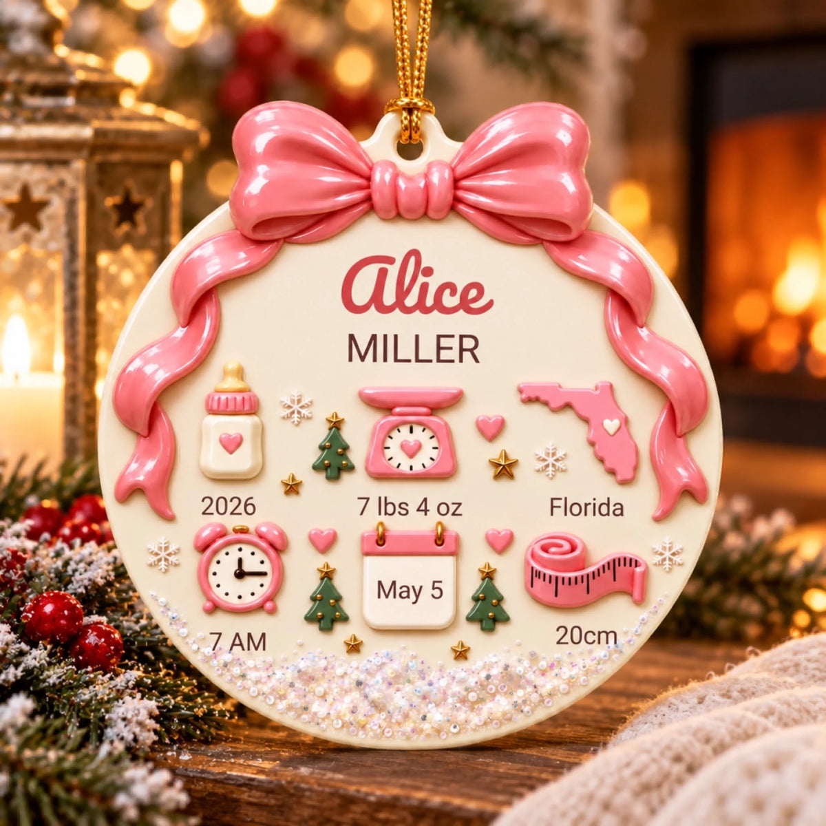 Quả cầu Giáng sinh chào đón Alice