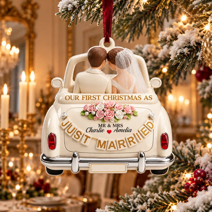Quả châu xe cưới Noel cá nhân hóa-1