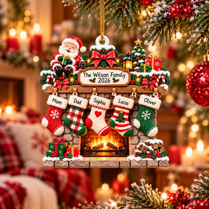 Quả cầu Noel lò sưởi gia đình Wilson-4